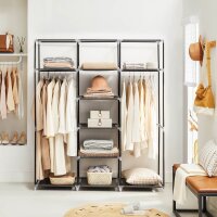 SONGMICS Stoffschrank, RYG12B schwarz 150,0 x 45,0 x 175,0 cm, 1 St.