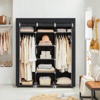 SONGMICS Stoffschrank, RYG12B schwarz 150,0 x 45,0 x 175,0 cm, 1 St.