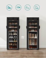 SONGMICS Stoffschrank, RXJ10H01 schwarz 58,0 x 28,0 x 160,0 cm, 1 St.
