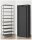 SONGMICS Stoffschrank, RXJ10H01 schwarz 58,0 x 28,0 x 160,0 cm, 1 St.