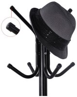 SONGMICS Kleiderständer RCR17B schwarz Metall 8 Haken 49,0 x 176,0 cm, 1 St.