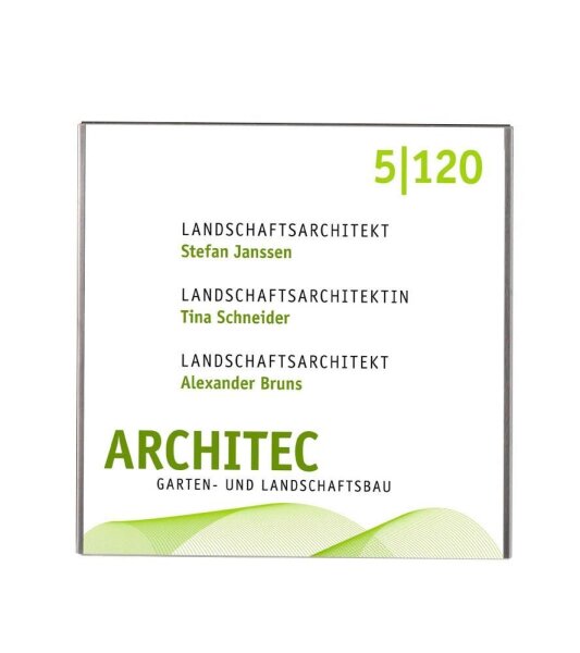 SignSystems® Türschild LITE Metall silber 15,2 x 15,1 cm, 1 St.