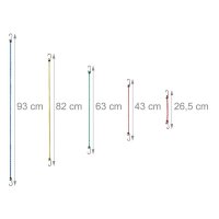 relaxdays Spanngurt 26,5 - 93,0 cm, 24 St.
