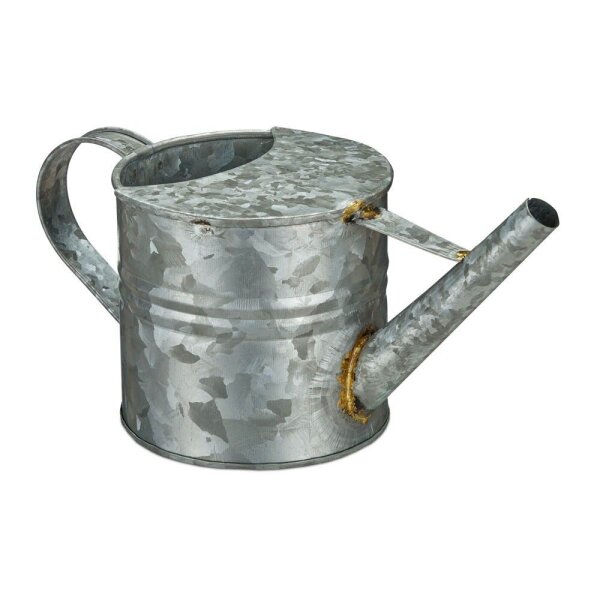 relaxdays Gießkanne silber 1,3 l
