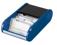 helit Visitenkartenbox blau/schwarz, für bis zu 300...