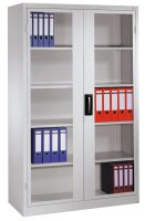 CP Stahlschrank 8921-055 S10325 lichtgrau, Acrylglas 4 Fachböden 93,0 x 50,0 x 195,0 cm, aufgebaut, 1 St.