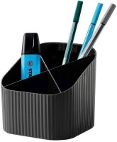 HAN Stiftehalter Re-X-LOOP schwarz Polypropylen 4 Fächer 11,1 x 12,1 x 10,6 cm