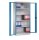 CP Stahlschrank 8921-055 S10326 lichtgrau, lichtblau, Acrylglas 4 Fachböden 93,0 x 50,0 x 195,0 cm, aufgebaut, 1 St.