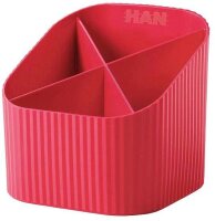 HAN Stiftehalter Re-X-LOOP rot Polypropylen 4 Fächer...