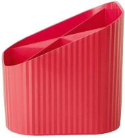 HAN Stiftehalter Re-X-LOOP rot Polypropylen 4 Fächer 11,1 x 12,1 x 10,6 cm