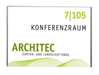 SignSystems® Türschild LITE Metall silber DIN A6...