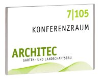 SignSystems® Türschild LITE Metall silber DIN A6...