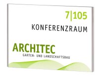 SignSystems® Türschild LITE Metall silber DIN A6 quer, 1 St.