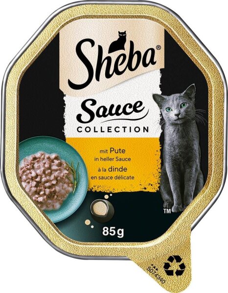 Sheba® Katzen-Nassfutter Sauce Collection mit Pute in heller Sauce 22x 85,0 g  ( 6077182009 )