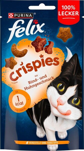 felix® Katzen-Leckerli Crispies mit Rind- und Huhngeschmack 45,0 g  ( 12221763 )