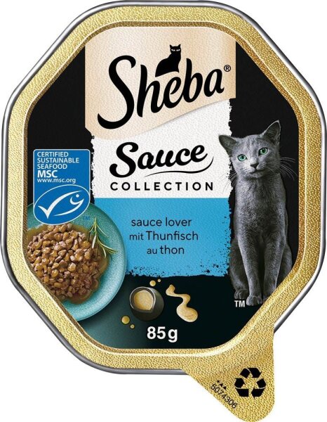 Sheba® Katzen-Nassfutter Sauce Collection mit Thunfisch 22x 85,0 g