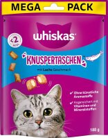 whiskas® Katzen-Leckerli Knuspertaschen mit Lachs...