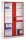 CP Stahlschrank 8930-055 S10101 lichtgrau, rubinrot, Acrylglas 4 Fachböden 120,0 x 40,0 x 195,0 cm, aufgebaut, 1 St.
