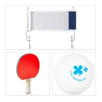 relaxdays Tischtennis-Set 3 Sterne, 1 Set