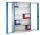 CP Stahlschrank 8931-055 S10297 lichtgrau, lichtblau, Acrylglas 4 Fachböden 120,0 x 50,0 x 195,0 cm, aufgebaut, 1 St.