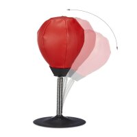 relaxdays Tisch Punchingball rot, schwarz