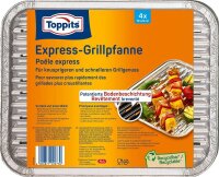 Toppits Aluschalen Express-Grillpfanne silber 20,0 x 19,0...