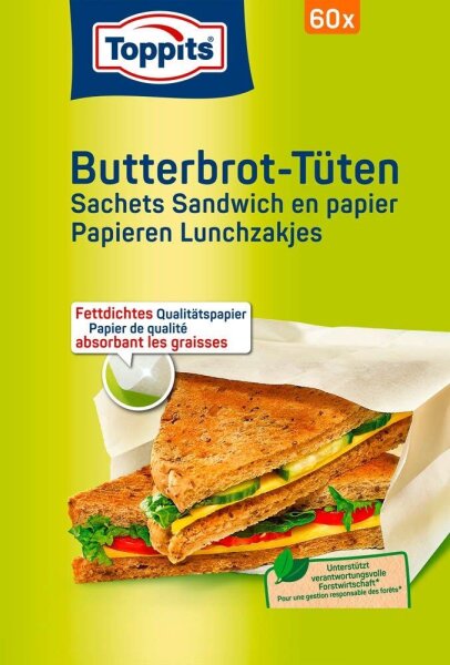Toppits Butterbrottüten, 60 St.
