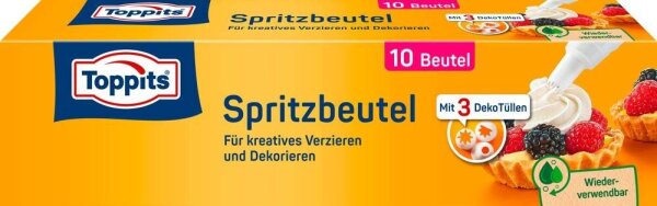Toppits Spritzbeutel beige, 10 St.