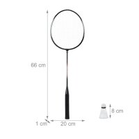 relaxdays Badminton-Set schwarz