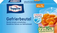Toppits Gefrierbeutel 1,0 l, 40 St.
