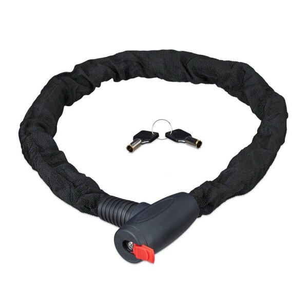 relaxdays Fahrradschloss SECURE schwarz 100,0 cm, 1 St.