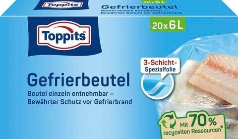 Toppits Gefrierbeutel 6,0 l, 20 St.