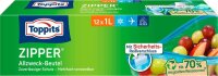 Toppits Gefrierbeutel ZIPPER 1,0 l, 12 St.
