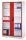 CP Stahlschrank 8931-055 S10299 lichtgrau, rubinrot, Acrylglas 4 Fachböden 120,0 x 50,0 x 195,0 cm, aufgebaut, 1 St.