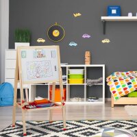 relaxdays Kindertafel 49,0 x 39,0 cm weiß/grün