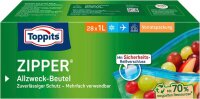 Toppits Gefrierbeutel ZIPPER 1,0 l, 28 St.