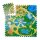 relaxdays Spielmatte Dinosaurier grün/bunt 90,0 x 90,0 cm
