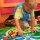 relaxdays Spielmatte Dinosaurier grün/bunt 90,0 x 90,0 cm
