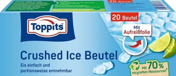 Toppits Eiswürfelbeutel Crushed Ice Beutel, 20 St.