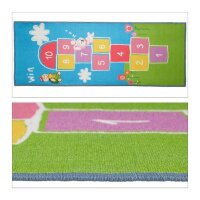 relaxdays Spielteppich Hüpfspiel blau/bunt 70,0 x...
