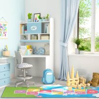relaxdays Spielteppich Hüpfspiel blau/bunt 70,0 x 180,0 cm