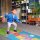 relaxdays Spielteppich Hüpfspiel blau/bunt 70,0 x 180,0 cm