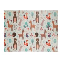 relaxdays Spielmatte Waldtiere weiß/bunt 195,0 x...