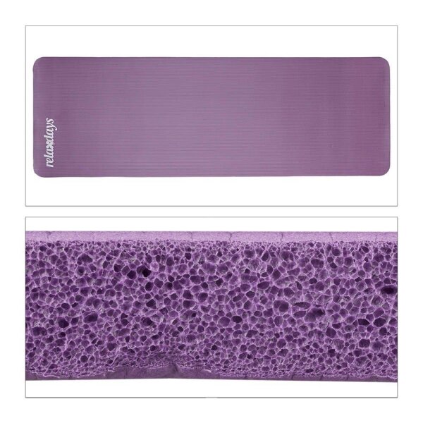 relaxdays Yogamatte violett 60,0 x 180,0 x 1,0 cm  ( 10020675_51 )