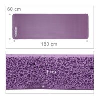 relaxdays Yogamatte violett 60,0 x 180,0 x 1,0 cm  ( 10020675_51 )