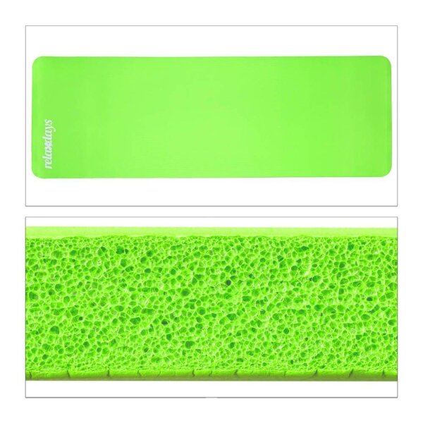 relaxdays Yogamatte grün 60,0 x 180,0 x 1,0 cm  ( 10020675_53 )