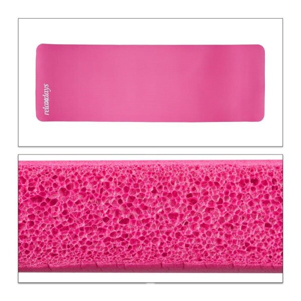 relaxdays Yogamatte pink 60,0 x 180,0 x 1,0 cm