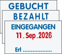 trodat Datumstempel mit Text 5430/L PROFESSIONAL selbstfärbend blau rot, 1 St.