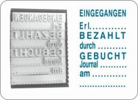 trodat Datumstempel mit Text 5430/L PROFESSIONAL selbstfärbend blau rot, 1 St.