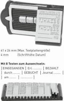 trodat Datumstempel mit Text 5430/L PROFESSIONAL selbstfärbend blau rot, 1 St.